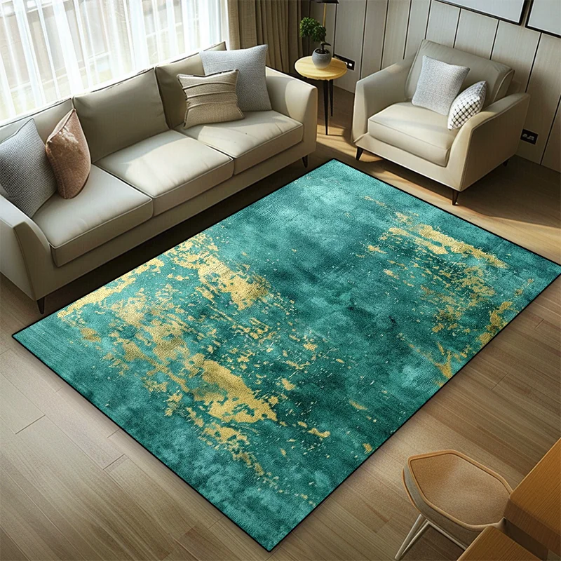 Modern Simple Style Pure Green Carpet Bedroom Bedside Home Decoration Area Custom Rugs Non-slip Washable Bathroom Floor Mats 4