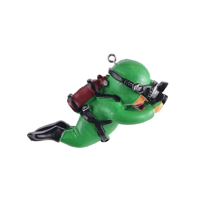 Aquarium Ornaments Blue Fat Man Aquarium Decoration Resin Floating Diver Fish Tank Ornaments