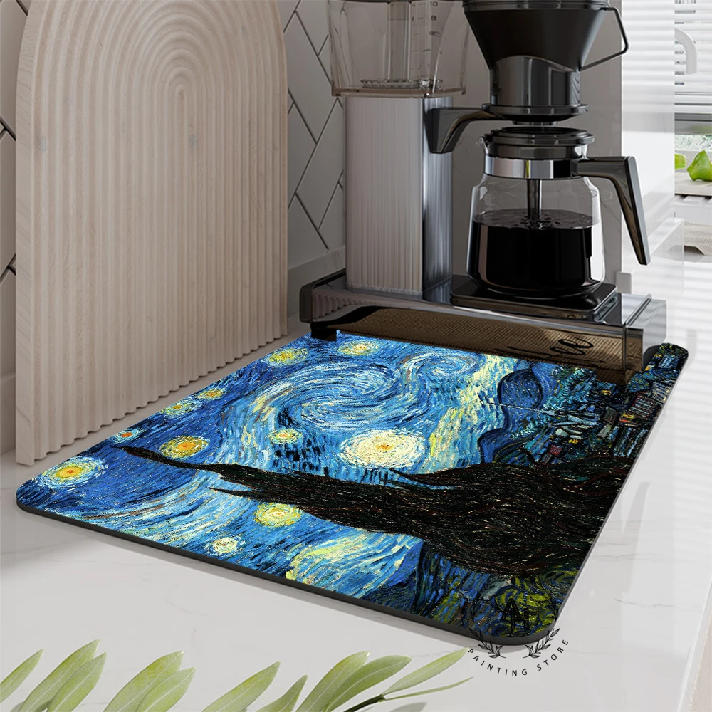 Super Absorbent Dish Drainer Kitchen Mat Dish Drying Rug Drain Pad Rubber  Non Slip Drainer Mats Tableware Dinnerware Placemat - AliExpress