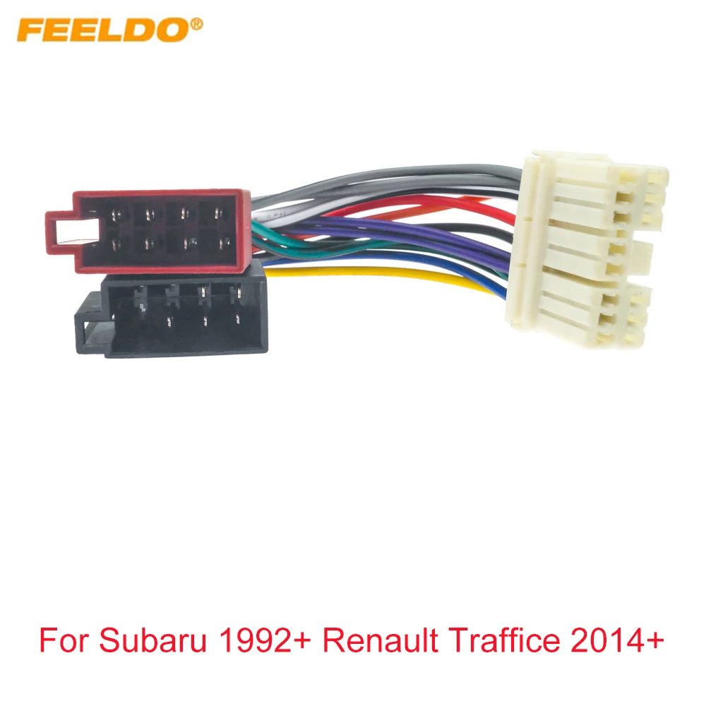 

Автомобильный аудио ISO адаптер проводки FEELDO для Subaru 1992 + Renault Traffice 2014 + Радио Стерео ISO Головные устройства проводной кабель