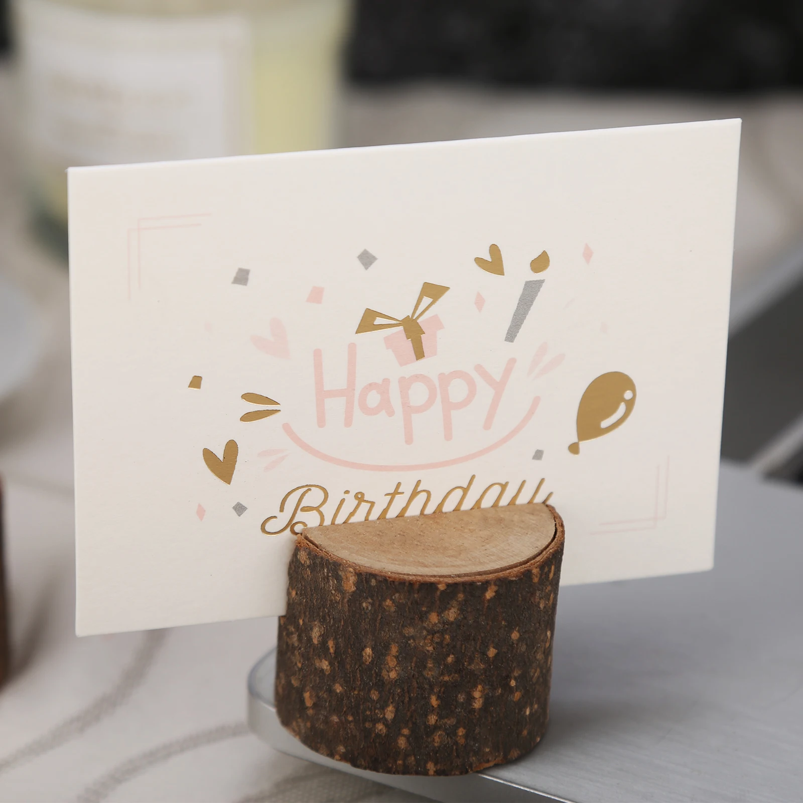 

10Pcs Table Number Card Holder Cylinder Shape Wood Stand Holder Eco-friendly Non-toxic Card Holder For Restaurant Wedding Party