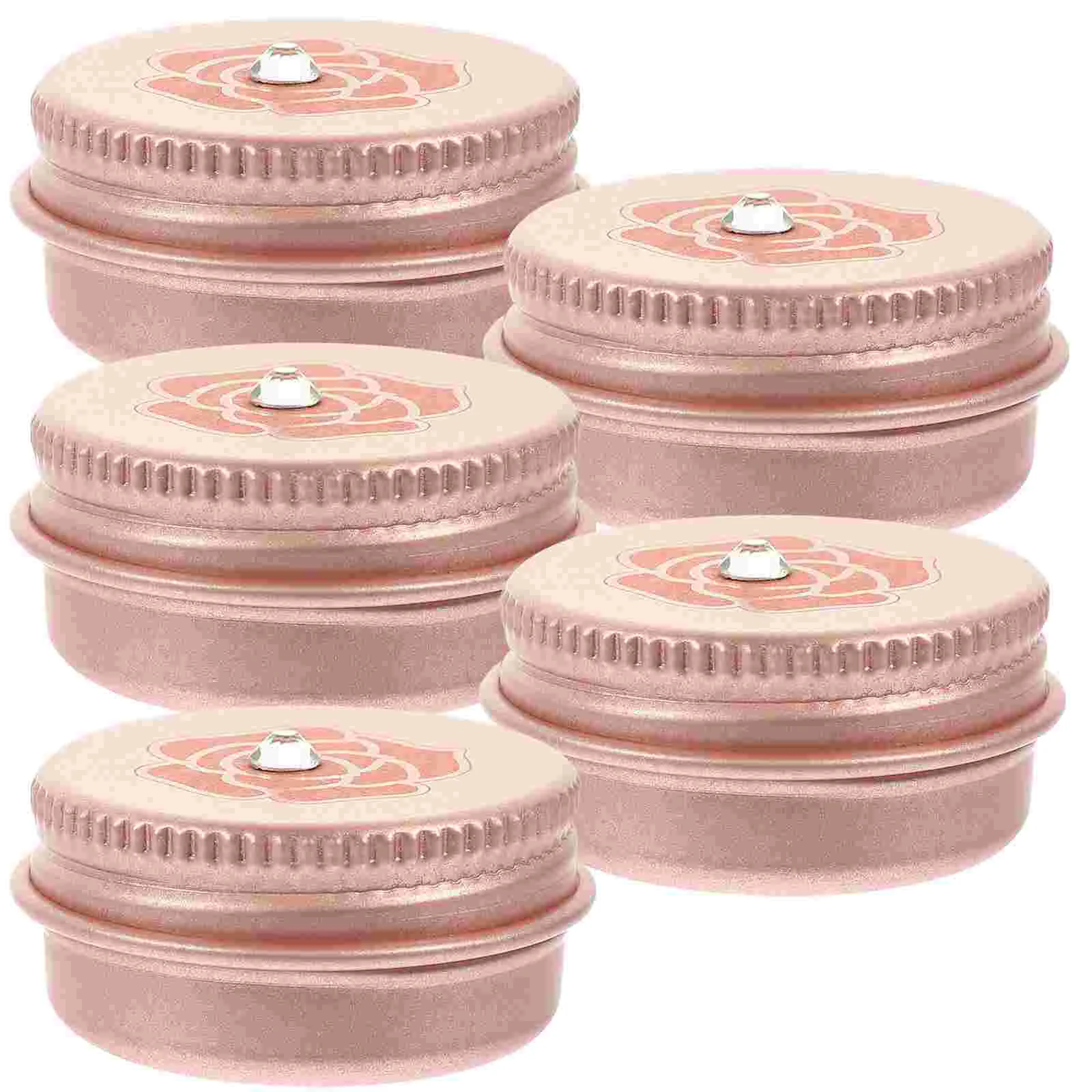 

5Pcs Household Lip Balm Containers Multi-function Cream Cases Convenient Screw Tins