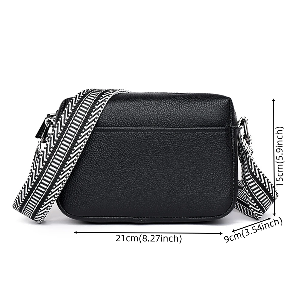 Women Cowhide Shoulder Bag Travel Luxury Tote Handbag Messenger Bag Female Satchel Pack Crossbody Phone Purse