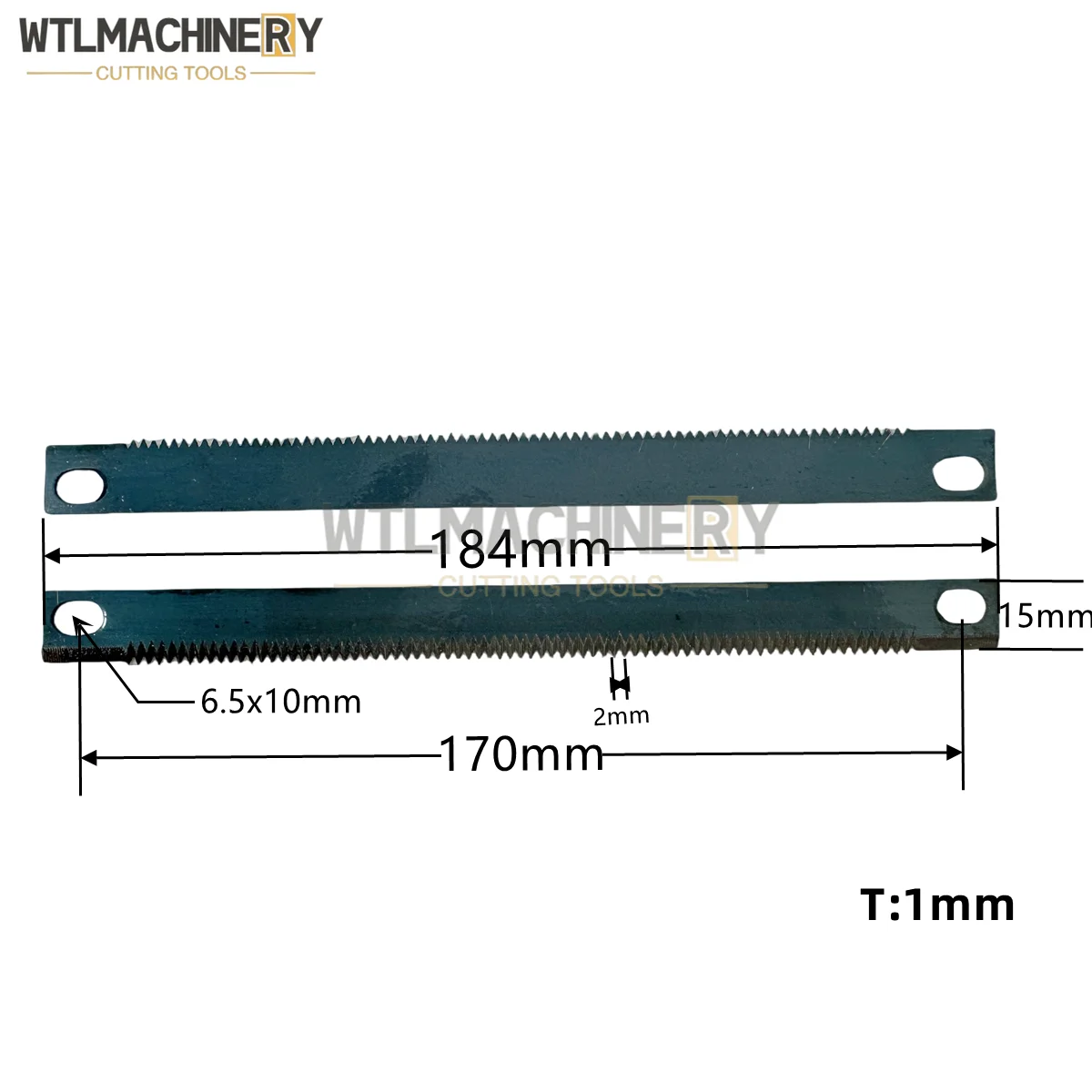 5Pcs 184x15x1mm 수직 포장 커터 블레이드 티백 커팅 블레이드 톱니 피치: 2mm 포장 기계용 톱니형 도구 나이프