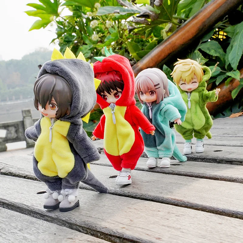 New Cute Dinosaur Animal Monster Doll Clothes For Ob11 obitsu 11 Molly Gsc 1/12 BJD Doll Accessories Clothing BJD Baby Clothes 3