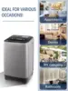 KRIB BLING Full Automatic Washing Machine with LED Display 17.7 lbs Portable Washer Drain Pump 10 Programs & 8 Water Levels 6