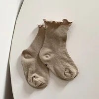 Newborn Girls Baby Socks Spring Autumn Cotton Kids Princess Socken Soft Comfortable Children Mid Length Socks Toddler Stockings 6