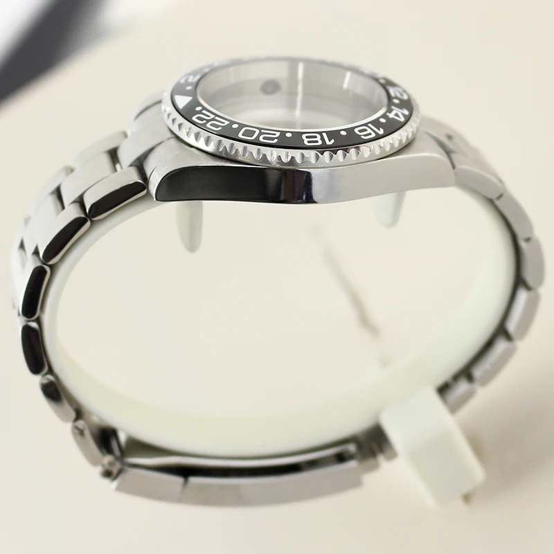 40mm Watch Case Watchband Parts 316L Stainless Steel For Seiko NH35 NH36 NH38 NH34 Miyota 8215 ETA 2824 Movement 28.5mm Dial GMT