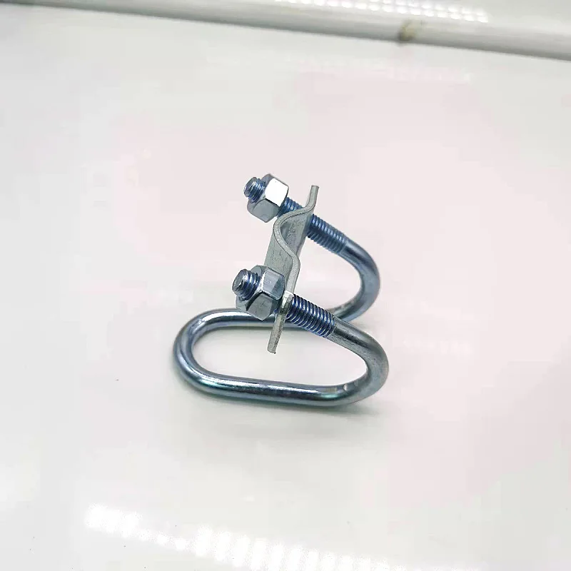 M8 Square Tube Fastener Welding Free Fixed Card Galvanized Clevis Steel Pipe Connection Clip Put Helf tube fastener clip