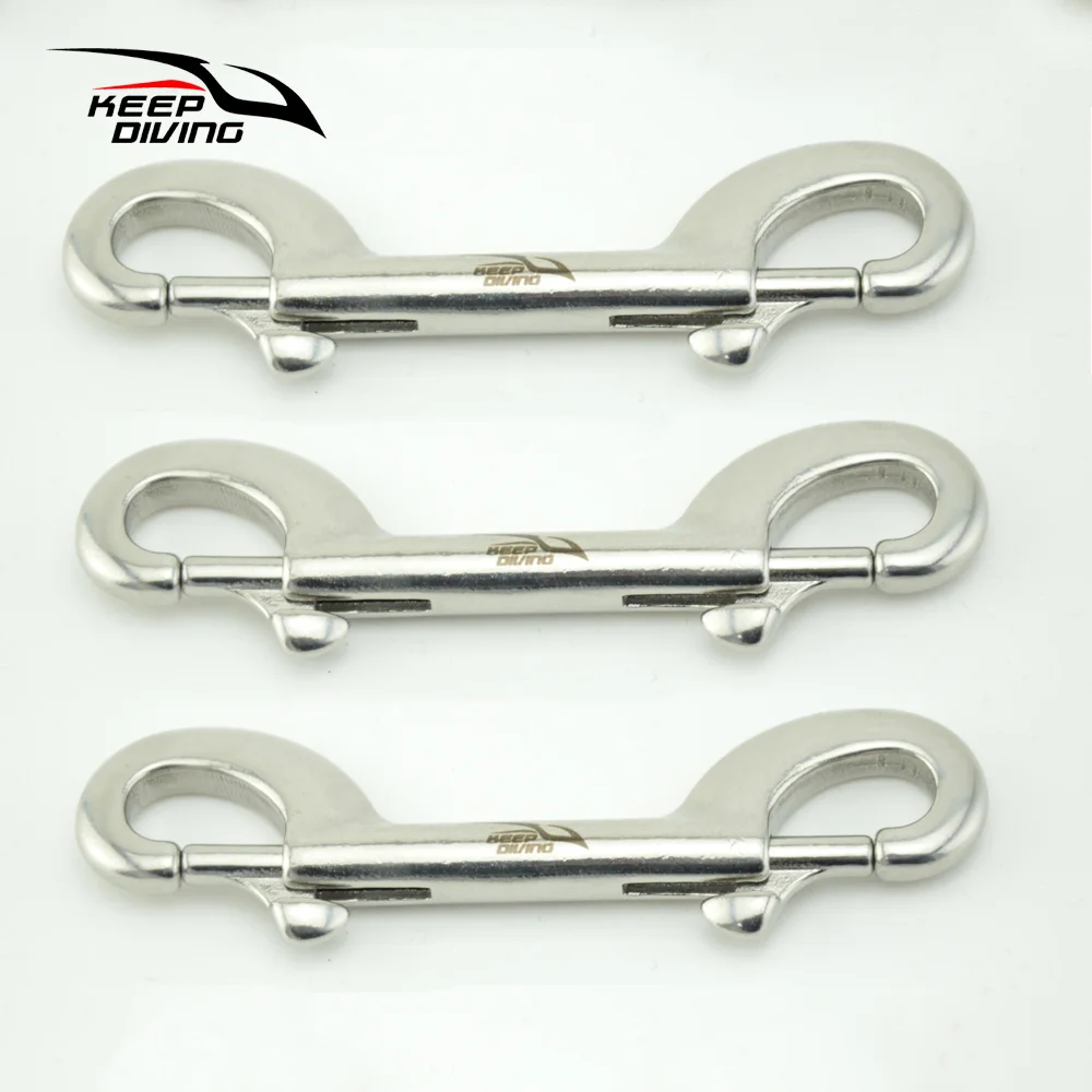 KEEP DIVING 316 Stainless Steel Scuba Diving Double Ended Hook BCD Chioce Snap Bolt kit Quick Draw 2