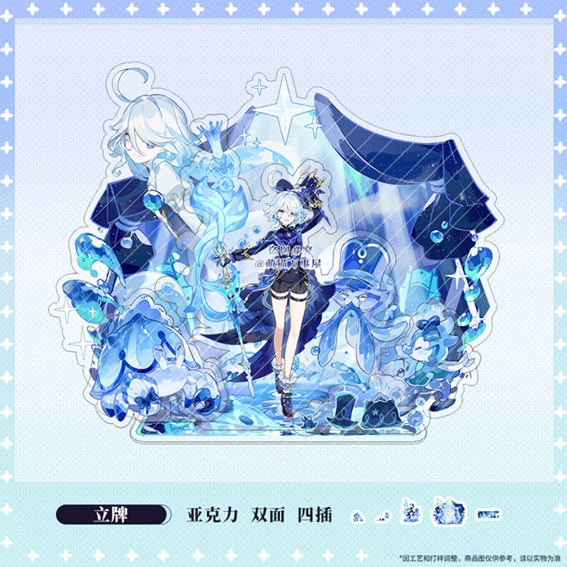 

Game Anime Genshin Impact Focalors Furina Acrylic Stand Figure Model Cartoon Desktop Decor Cosplay Collection