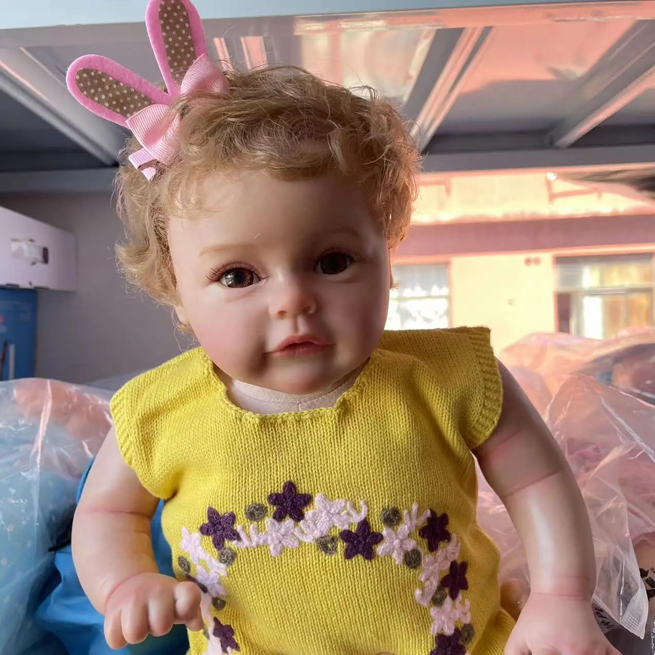 

60cm Reborn Toddler Doll Sue-sue Girl Kids Toys 3D Skin Visible Veins Collectible Art Doll