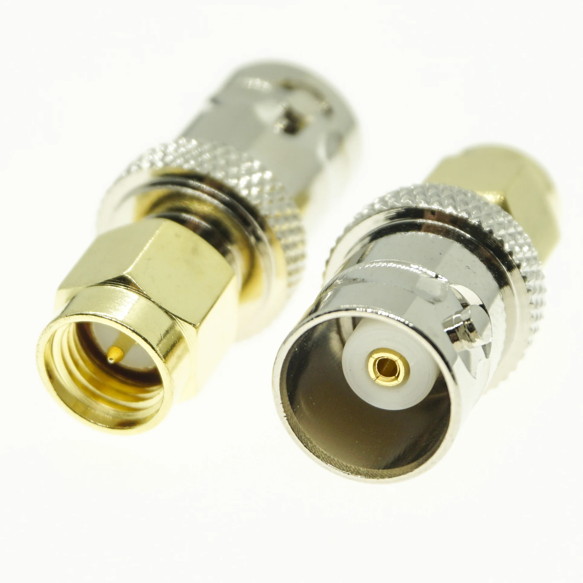 

BNC To SMA Cable Connector Socket Brooches Q9 BNC Female to SMA Male Plug Nickel Plated Brass Straight Coaxial RF Adapters