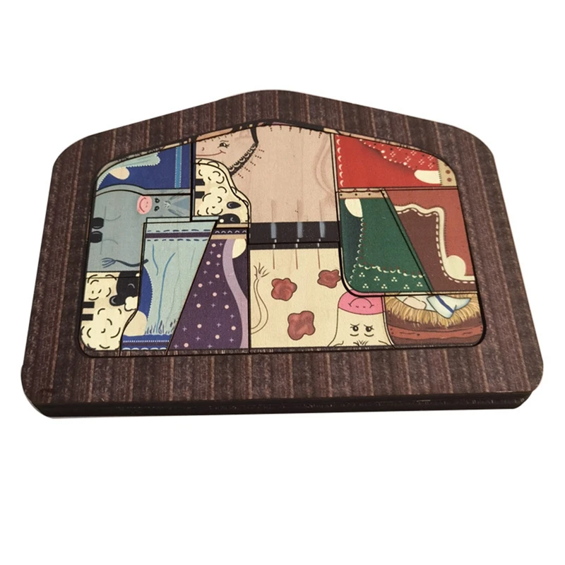 New-A47Q-Wooden 예수 퍼즐, 성탄절 퍼즐, 나무 연소 디자인 직소 퍼즐 게임, 성인 및 어린이 책상 인형