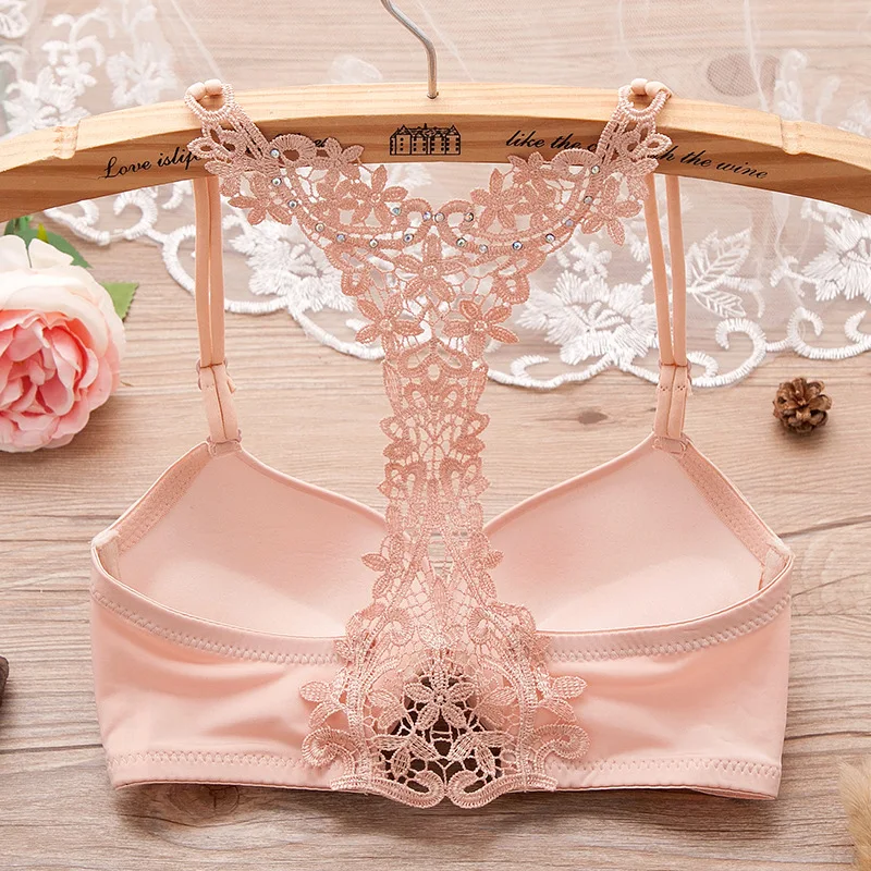 2024 Sexy Bras Front Button-up Seamless Bra Gathers Large Size Thin Bra  Sexy Lace Strapless Back Bra топ женский bras for women - AliExpress