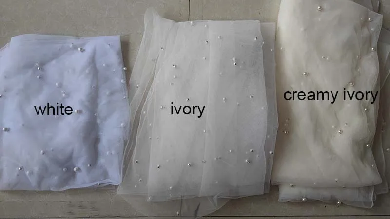 Customized Long Pearl Veil One Layer 3M Bridal Veil Cathedral White/Ivory Wedding Pearls Bride Accessories Bridal Veil