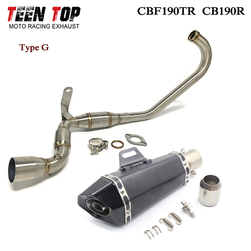 For Honda CBF190TR CB190R Exhaust System 2019 2020 With Catalyst Steel Motorcycle Exhaust Escape 51mm Motobike Silencer Muffler - Image 2