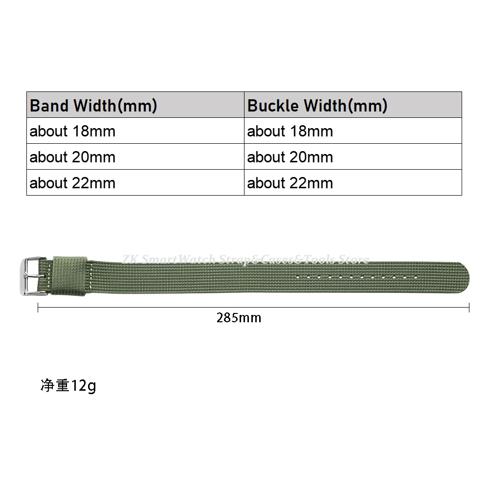 Army Sports Atmungsaktives Nylon-Uhrenarmband, 18/20/22 mm, geflochtenes Nylonarmband für Seiko Herren, Stoff-Nylon-Armband, Armband für Omega – Detail 1