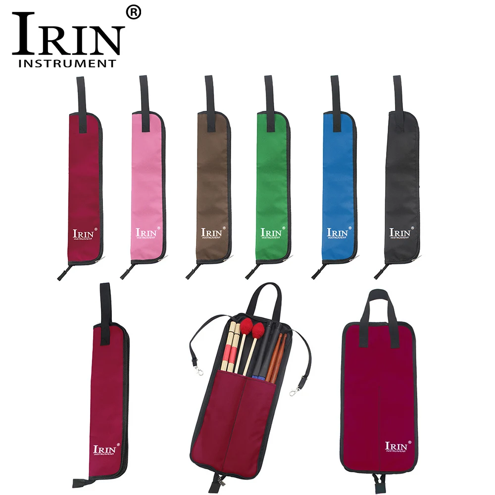 IRIN Drum Stick Bag Oxford Cloth Drumstick Thicken Case Waterproof Handbags Carrying Strap Percussion Instrument Accessories drumstick bag drum percussion accessories drum accessories