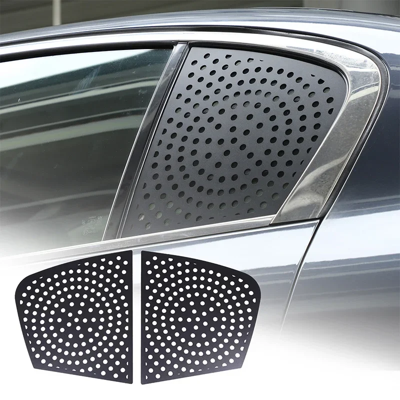 

For Infiniti G Series 4-door 2007-2013 Car Rear Window Triangular Honeycomb Panel Aluminum Alloy Exterior Accessories