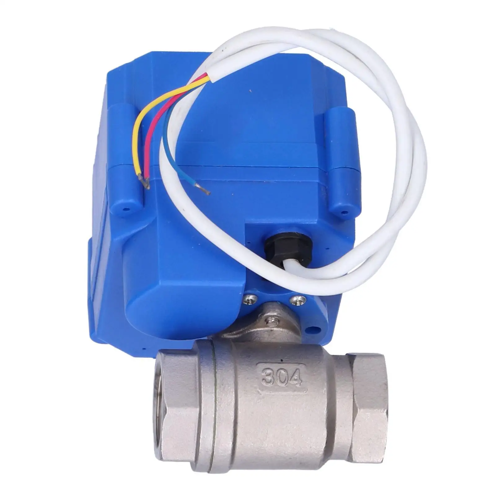 DC12V Mini Stainless Steel Motorized Ball Valve DN15 Straight Through Hydraulic Fitting