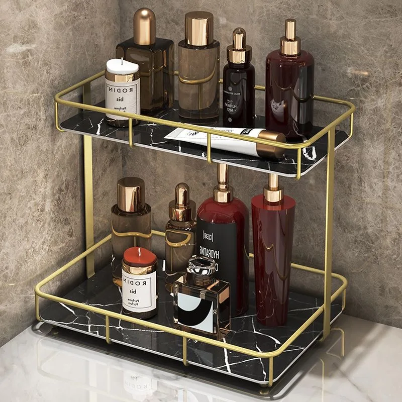 

1PC Creative Cosmetic Storage Holder Lipstick Perfume Tray Iron Makeup Organizer Shelf for Bathroom Home Living Room Dressing