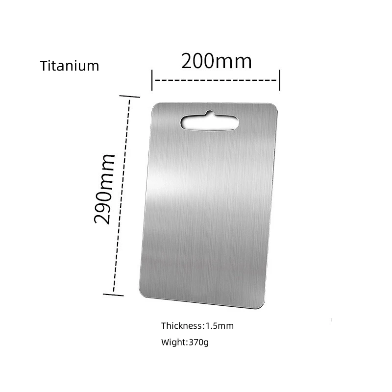 לוח חיתוך טיטניום טהור מעובה חיתוך משק בית חיצונית חיתוך בשר חיתוך לוח חיתוך פרי דו צדדי