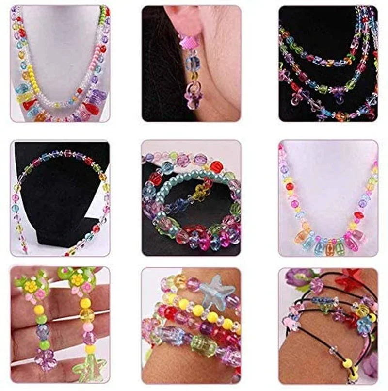 DIY Handmade Beaded Children's Toys Creative Loose Spacer Beads Making Bracelet Necklace 24 Grid Girl Jewelry Set Girl Toy Gift beaded bracelet set beaded jewelry kit jewellery making kit friendship bracelet making kit