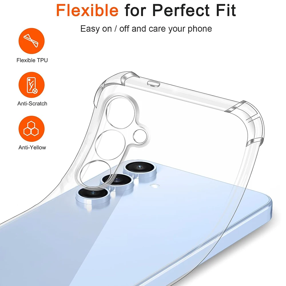 Shockproof Silicone Clear Case Cover