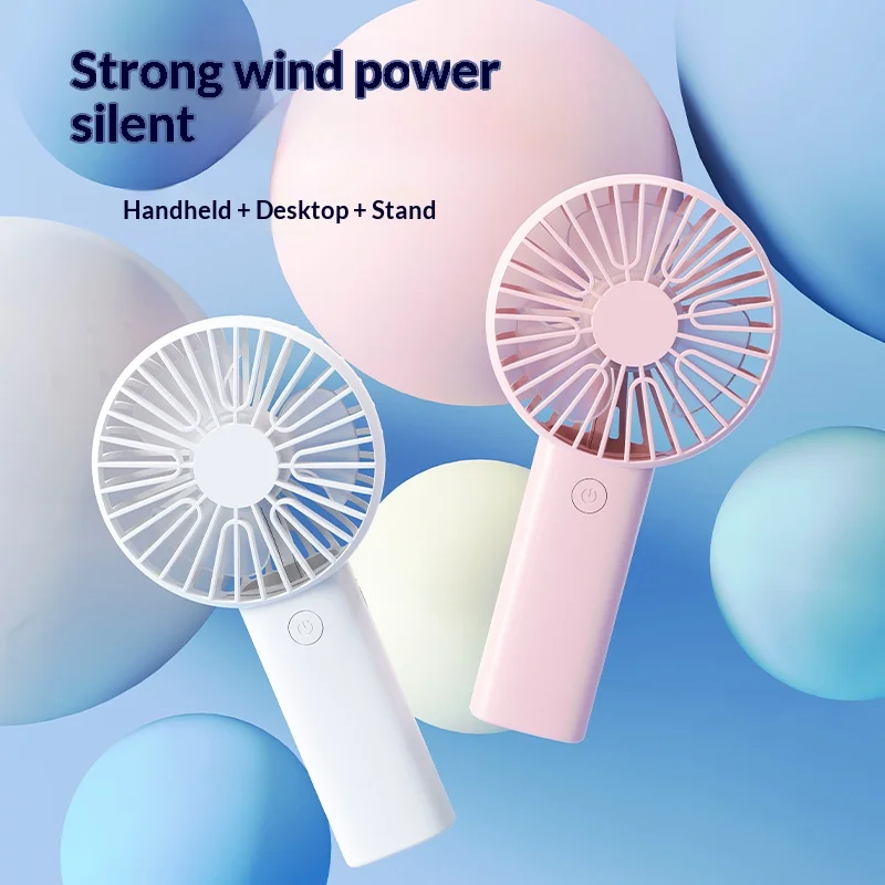 Compact 3-in-1 Portable USB Rechargeable Fan with Stand