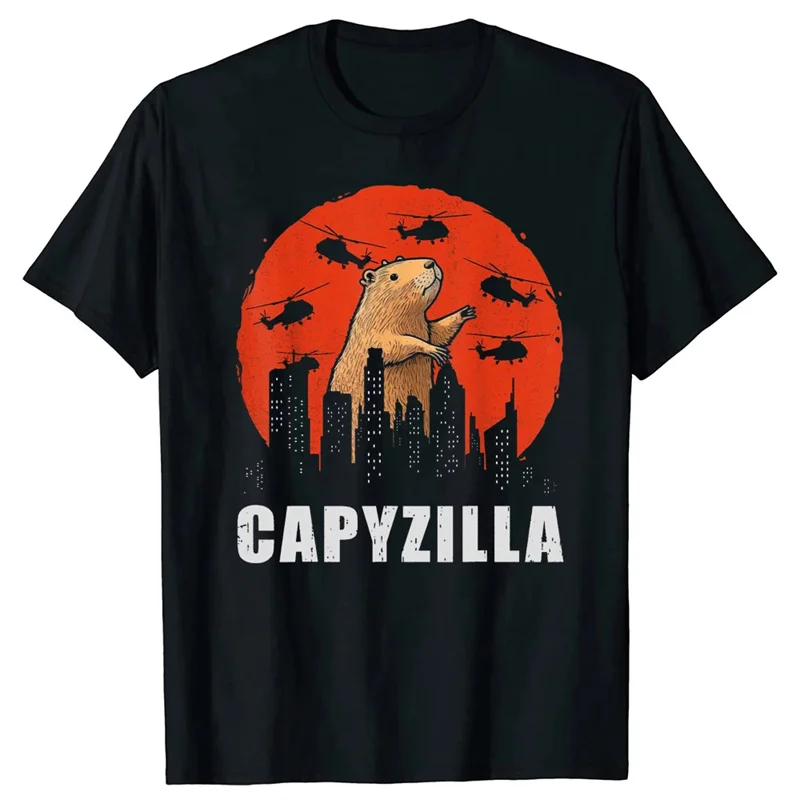 

3D Funny Animal Capybara Printed T Shirt For Men Kid Fashion Streetwear Capybara Lovers Short Sleeves Harajuku Clothing Tees Top
