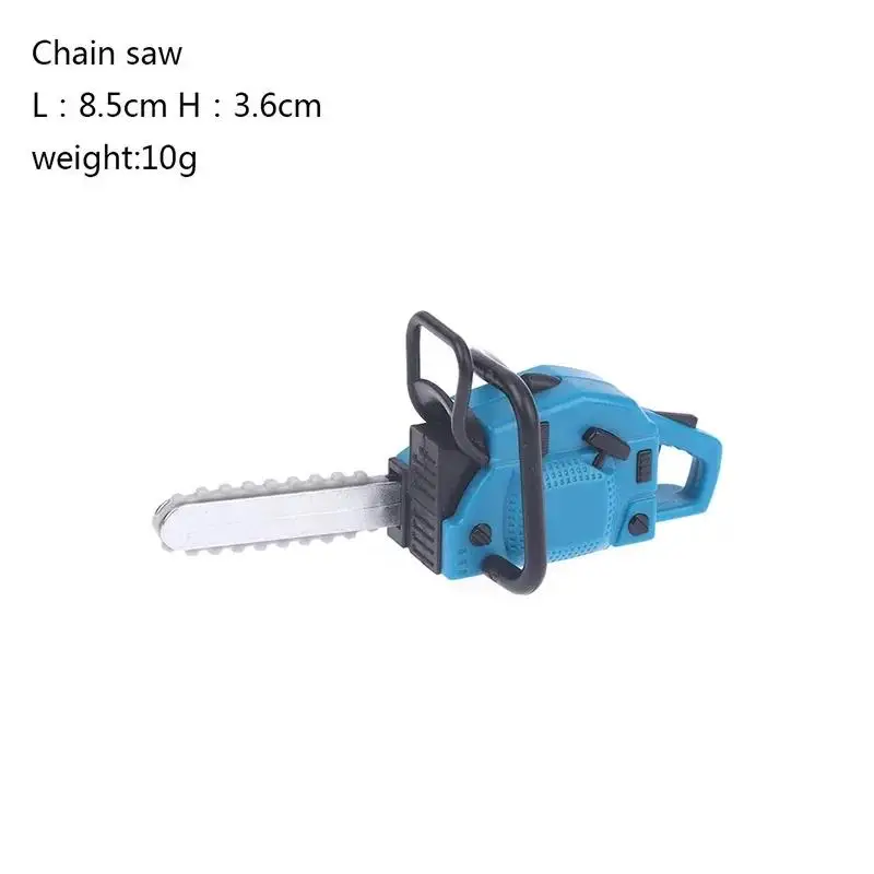 Simulation Repair Tool Saw 1:12 Dolls Houses Miniature Chain Saw Lawn Mower Garden Decor Furniture Accessories Garden Decoration
