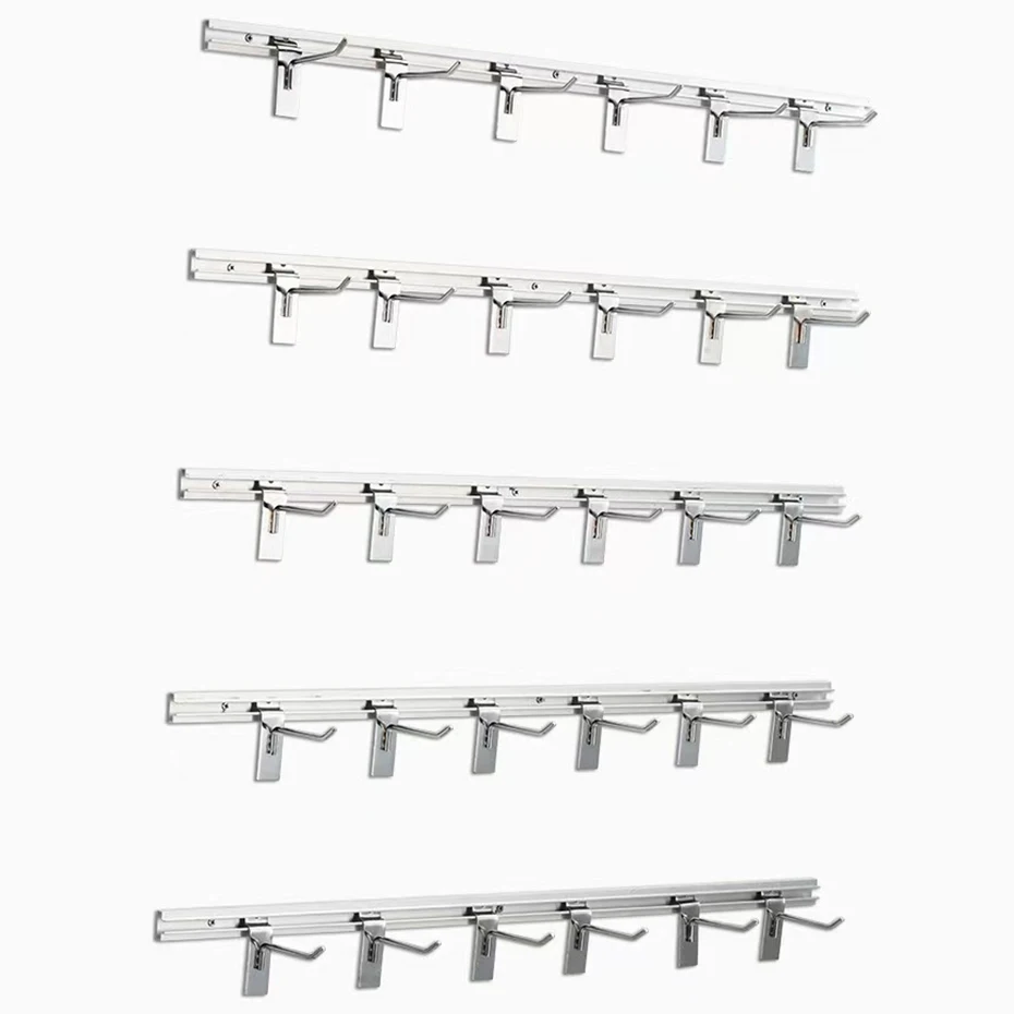 White Metal Display Stands Jewelry Earring Necklace Ring Wall Hanger Bead Chains Organizer Exhibitor Wall Mounted Rack 12 in 1 adhesive paste wall hanging storage jewelry hooks jewelry display organizer earring ring necklace hanger holder stand