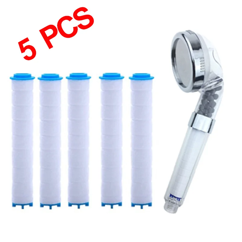 5/10 Shower Head Filter Replacement Water Purification Showers Filters Core Remove Impuritie Hard Water Bathroom Accessories