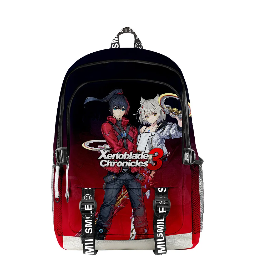 Xenoblade Chairs 3 Game Zipper Backpack School Bag Unique Daypack 2023 New Anime Games Traval Bag Oxford Cloth