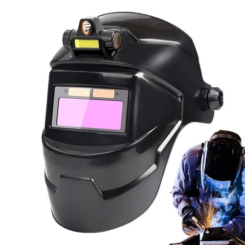 

Auto Darkening Welding Shield Large Viewing Area Welding Hood Solar Power Welding Equipment For Metal Production Transportation