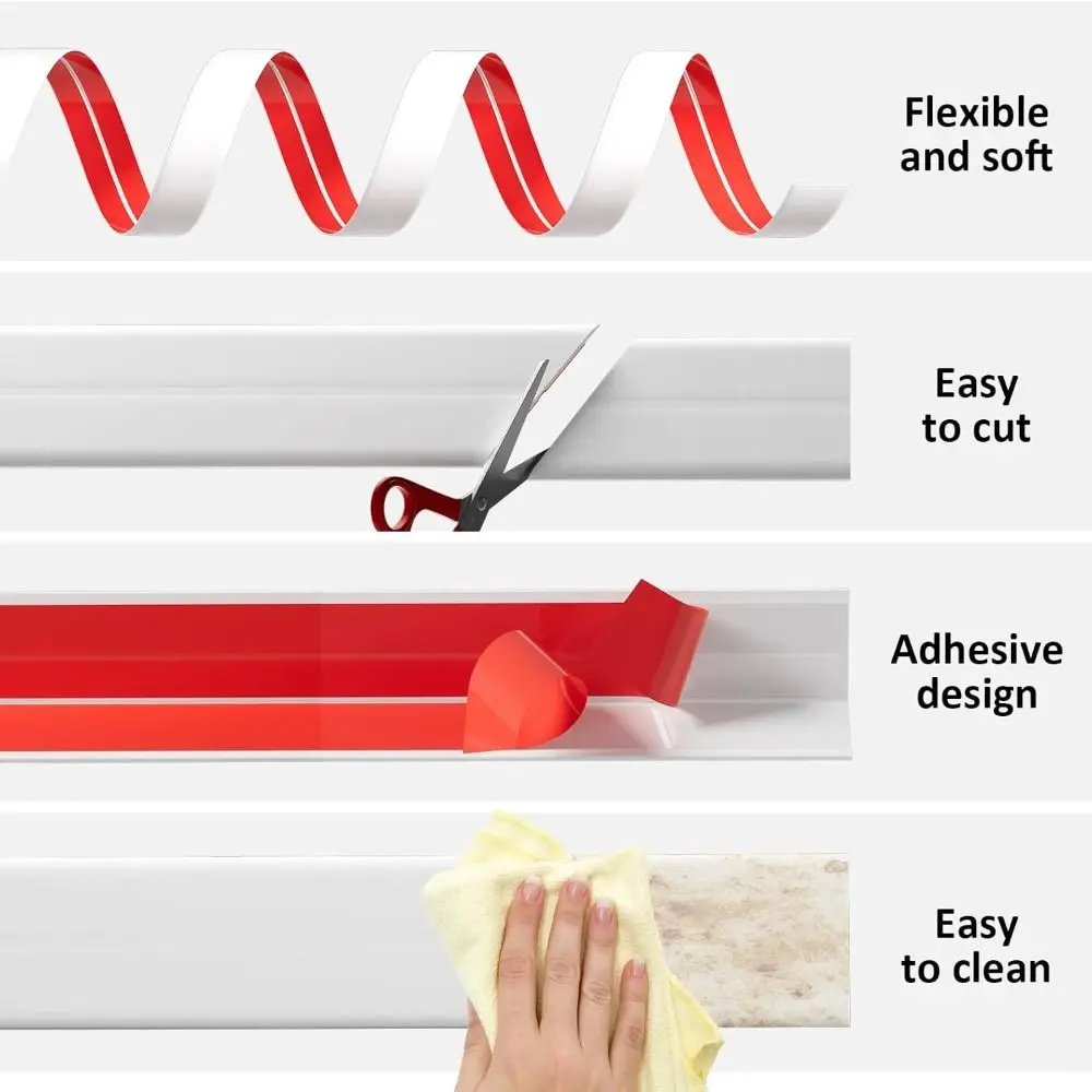 Self Adhesive Wall Corner Protector Peel and Stick Free Cut Corner Moulding Trim L Shape 3m Floor Transition Strip