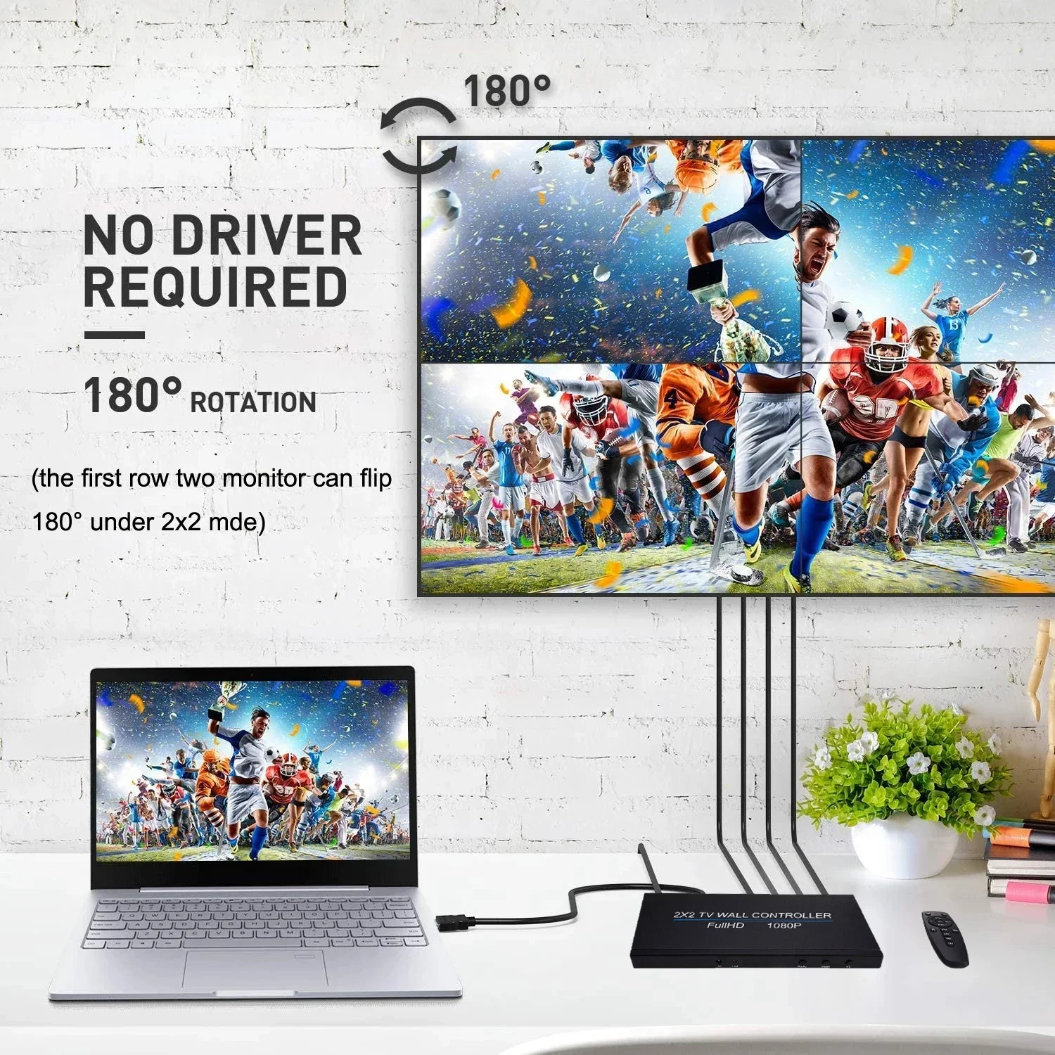 1080p60 2x2 HDMI 비디오 월 프로세서 TV 월 컨트롤러 1입력 4출력 1x2 1x3 1x4 4x1 멀티스크린 스플라이싱 TV 월 비디오 스플라이서