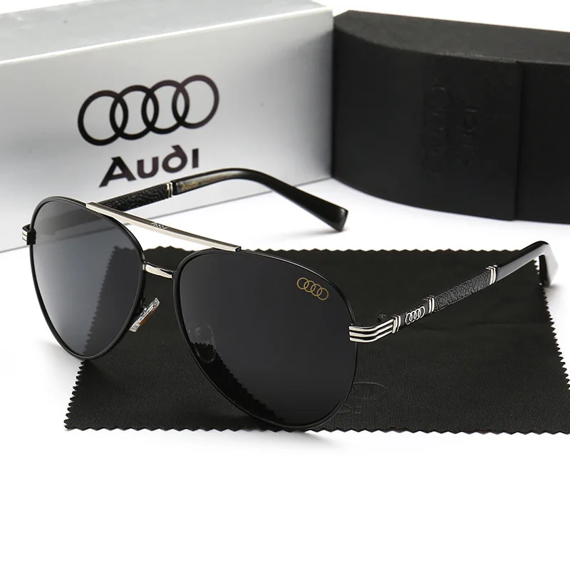 Audi High end luxury men driving polarized sunglasses, brand