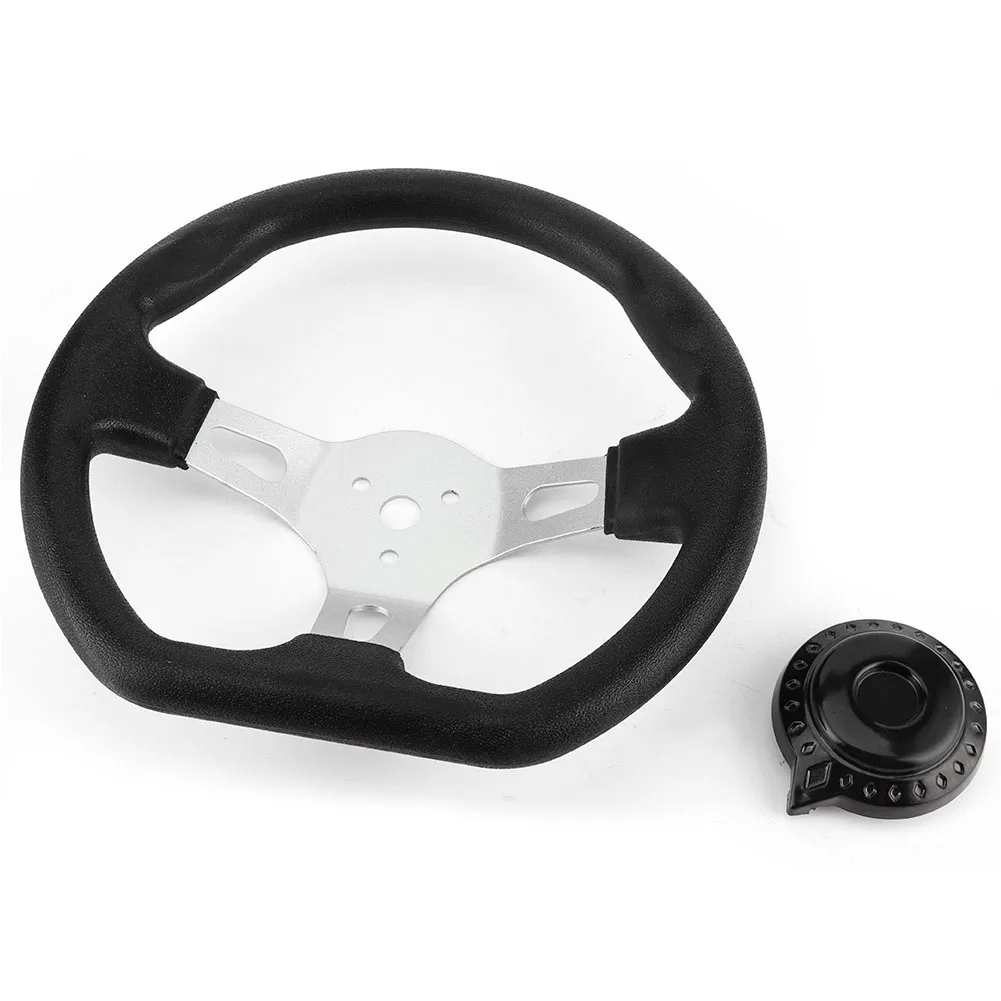 Go Kart Steering Wheel 270mm Go Kart Steering Wheel Racing Off Road Sport Kart Karting Parts Aluminum Alloy Steering Wheel Cart Accessories