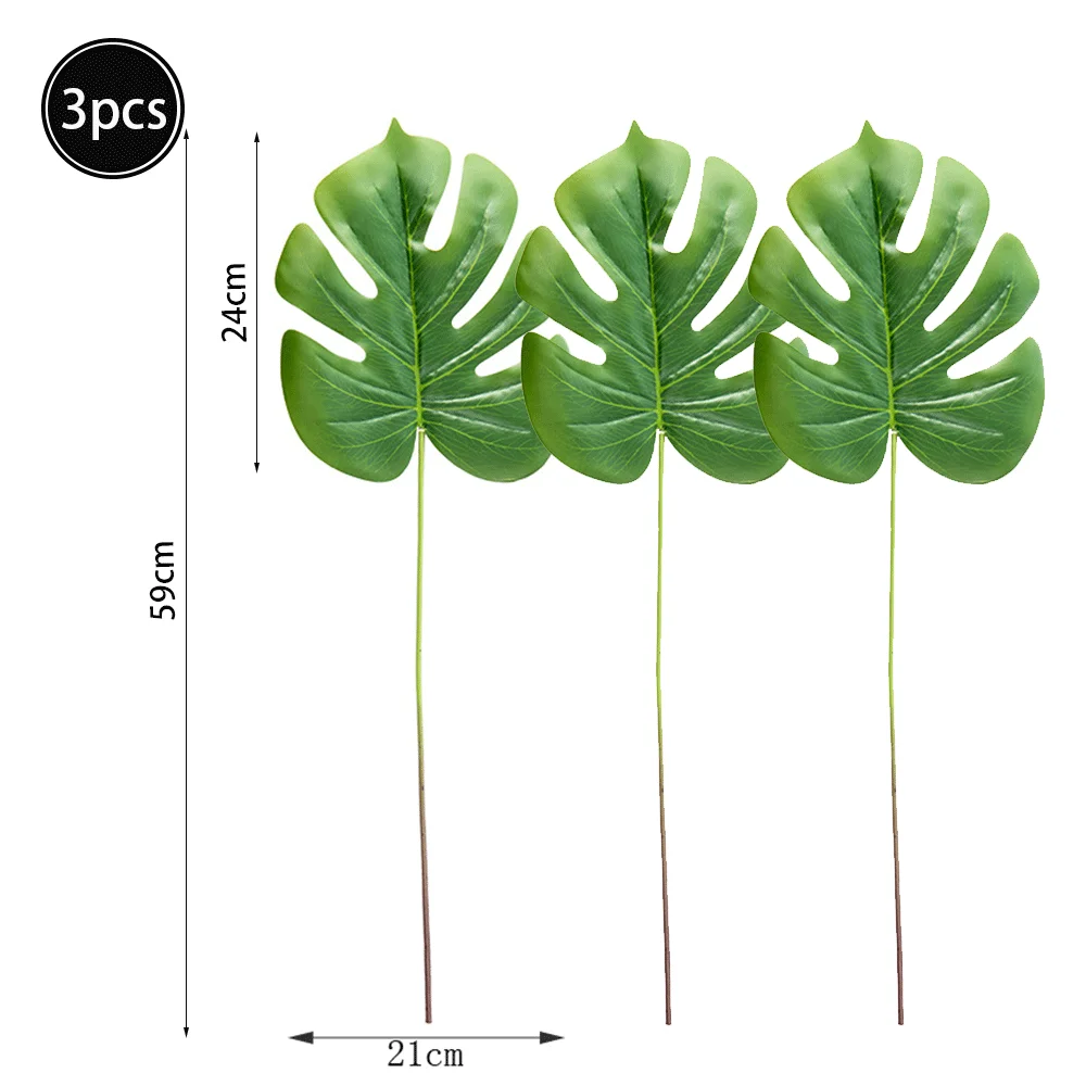 Künstlichen Grün Tropical Palm Blätter Brasilien Blatt Dschungel Safari Geburtstag Party Dekoration Hochzeit Home Decor Tabelle Gefälschte Pflanzen – Detail 12