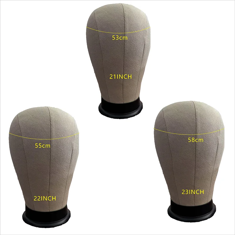 21-23 Inch Wig Head Cork Canvas Block Head for Making Wigs Mannequin Head With  Gift Pins