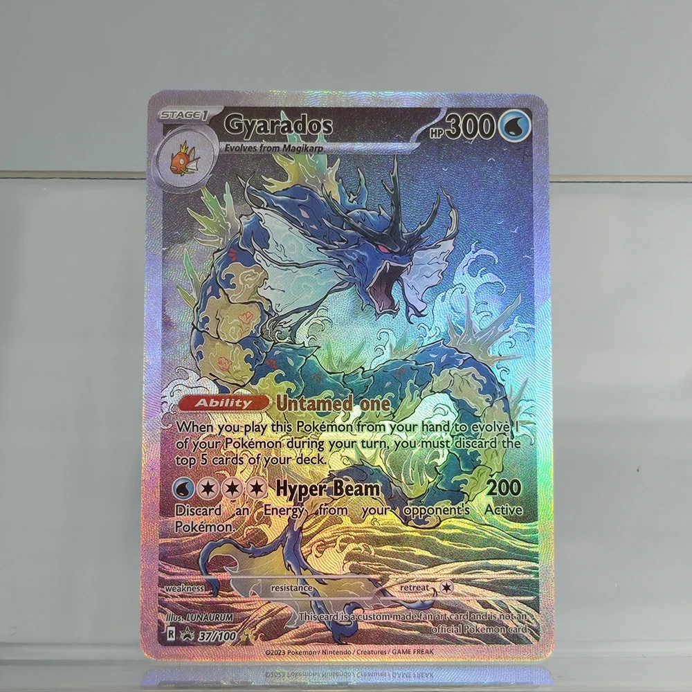 DIY  카드 영어 중국어 산과 강의 고전 스타일 켄가르 앱솔 기아라도스 루카리오TCG 게임 컬렉션 카드