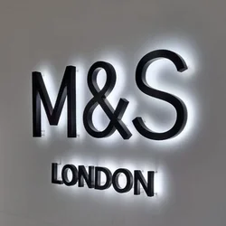 Backlit Stainless Steel Letter Sign For Wall Business Signage Letters For Shop 3D Led Channel Letter