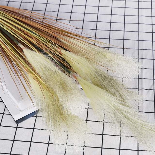 Reed Grass Dog's Tail Grass Spring Wedding Party Living Room Home Decoration Flower Arrangement Diy Fake Reed Bouquet