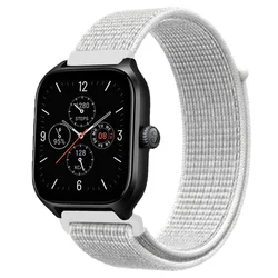 Nylon Loop Band - 20mm/22mm Adjustable Sport Strap for 20mm (Reflective white)