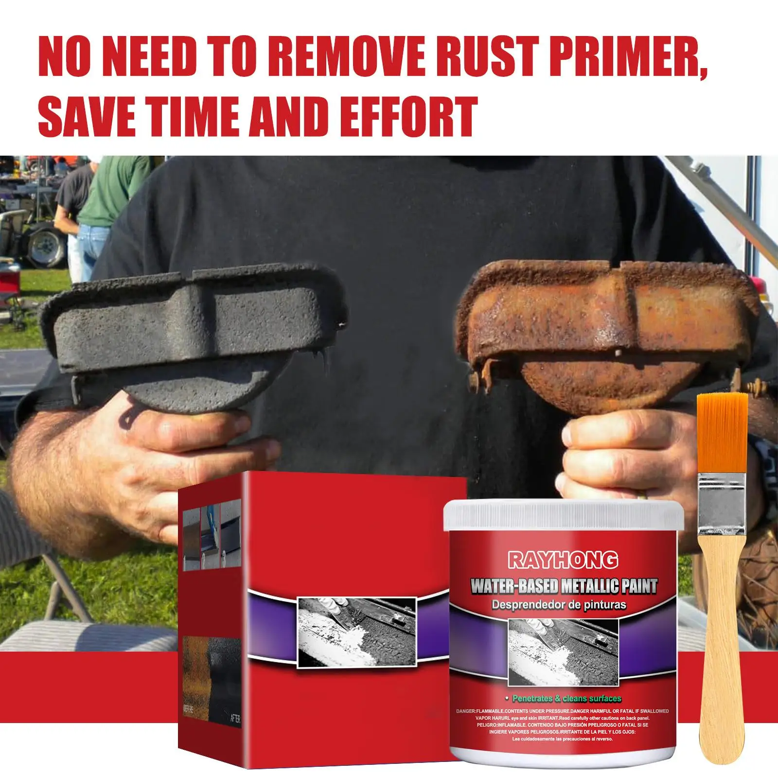 100ml Chassis Rust Converter Antirust Water Based Metal Rust Remover Rust Preventive Coating