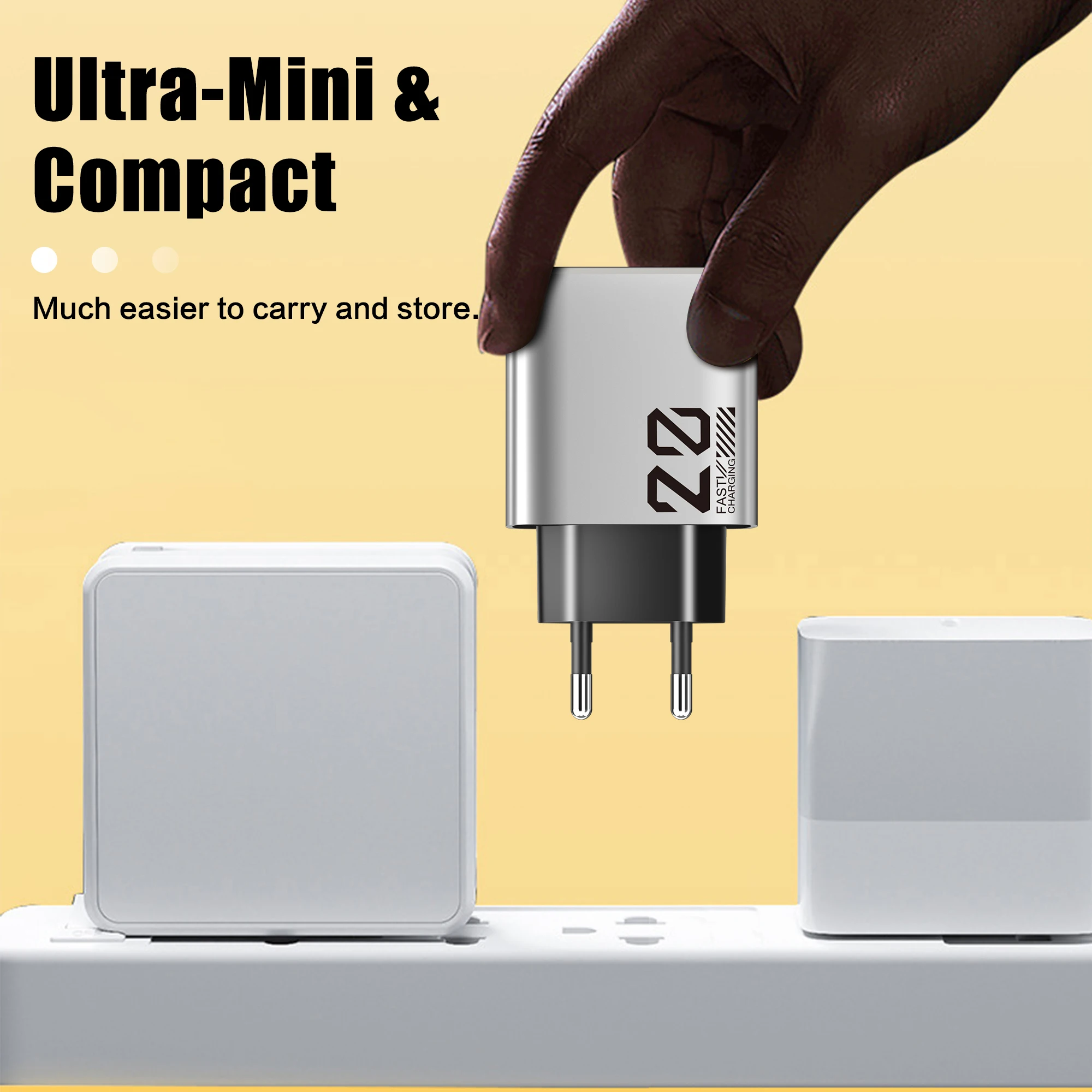 20W PD Fast Charging USB Type C Charger Quick Charge QC3.0 Wall for Phone Adapter For iPhone 15 14 13 12 11 Xiaomi USB C Charger