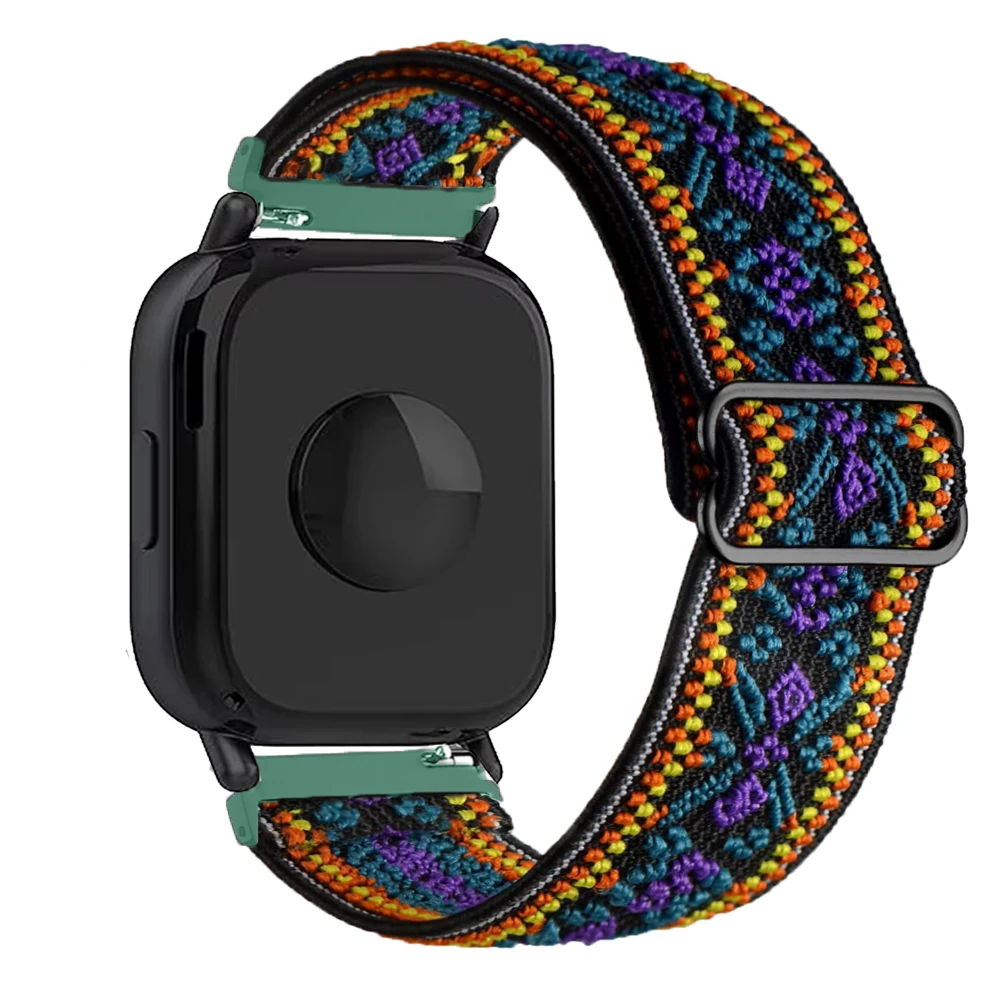 Breathable Adjustable Elastic Nylon Smartwatch Strap Bracelet