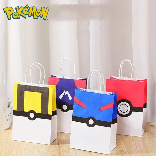 Pokemon Pokeball sacchetti regalo di carta Anime Pikachu scatole